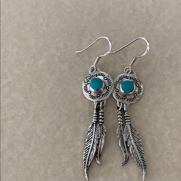 Sterling Silver Turquoise earrings - Picture 3 of 6